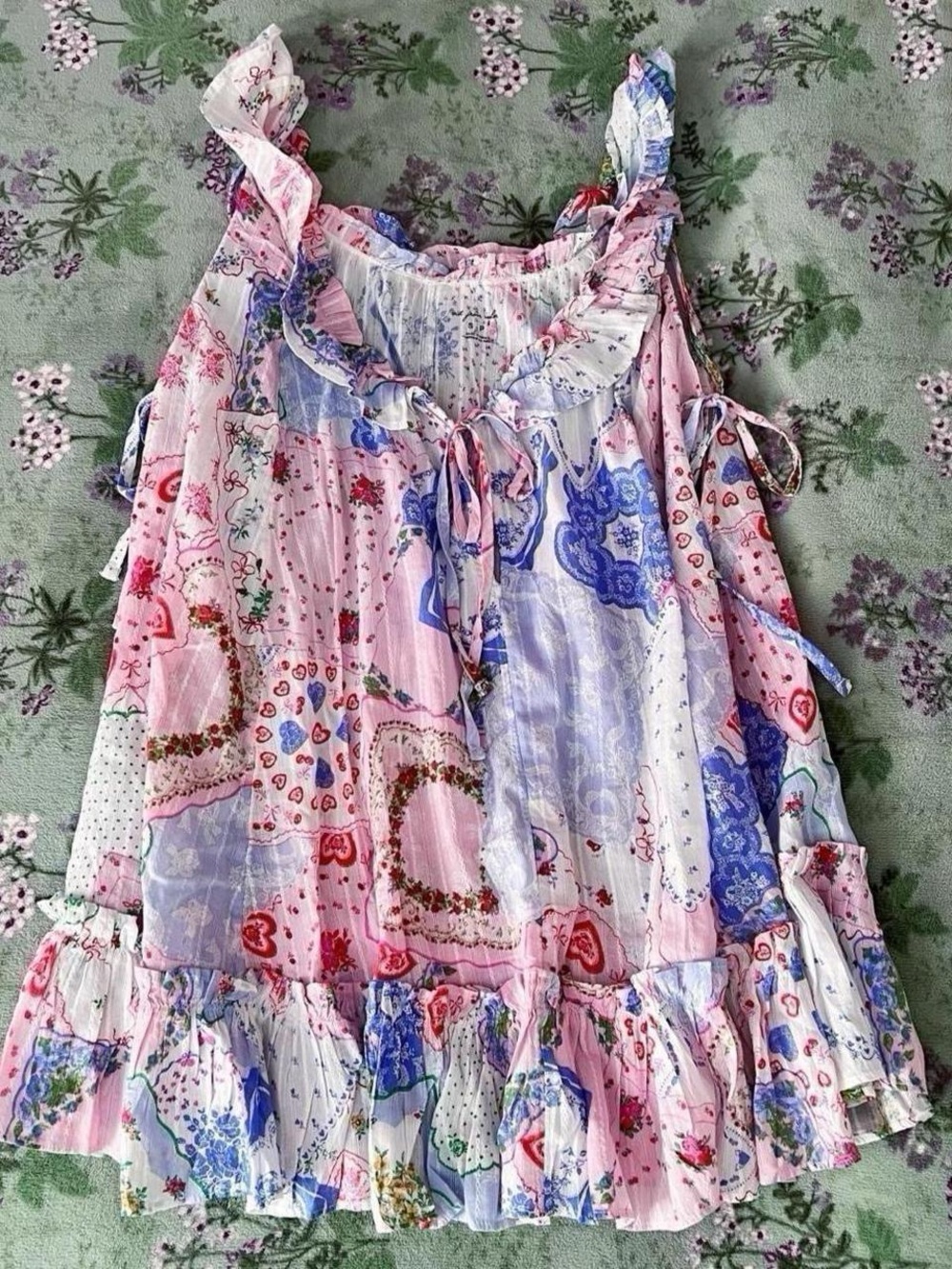 Urban Outfitters Love Letters Ruffle Trim Babydoll Sleep Dress 💌